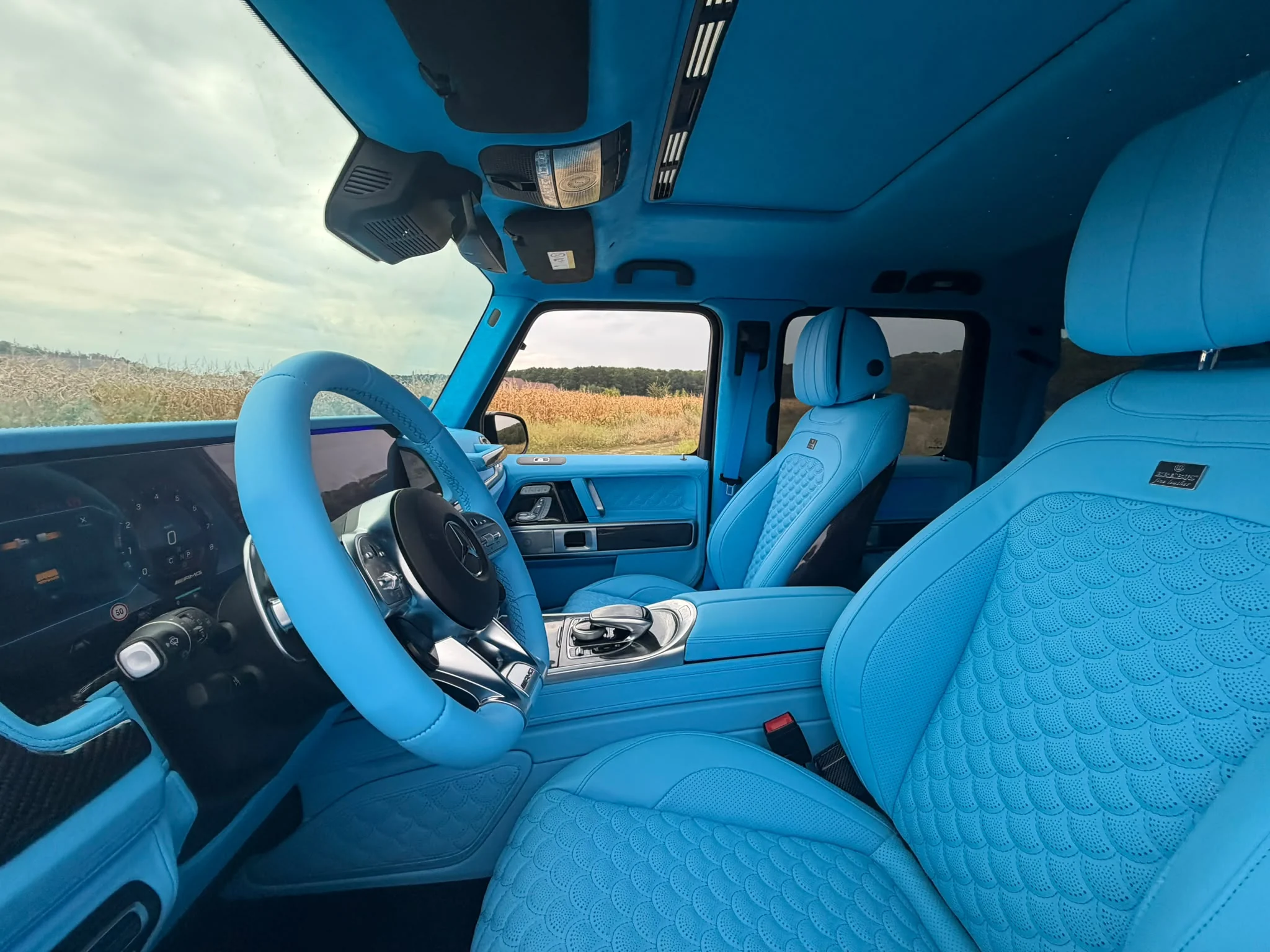 Interior albastru Mercedes-AMG G63